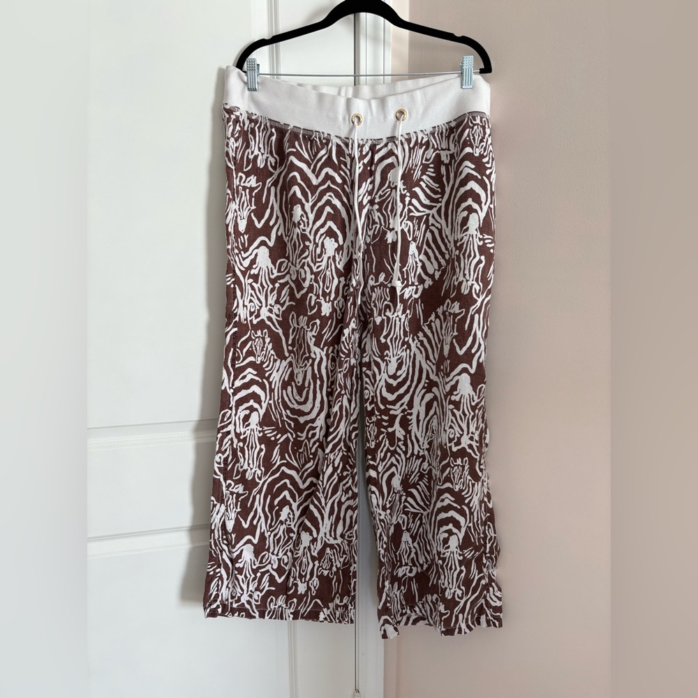 Lilly Pulitzer The Beach Pant. Size XL brown zebra
